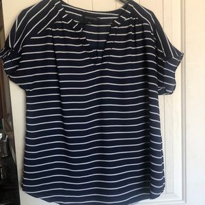 Blue and white stripe top